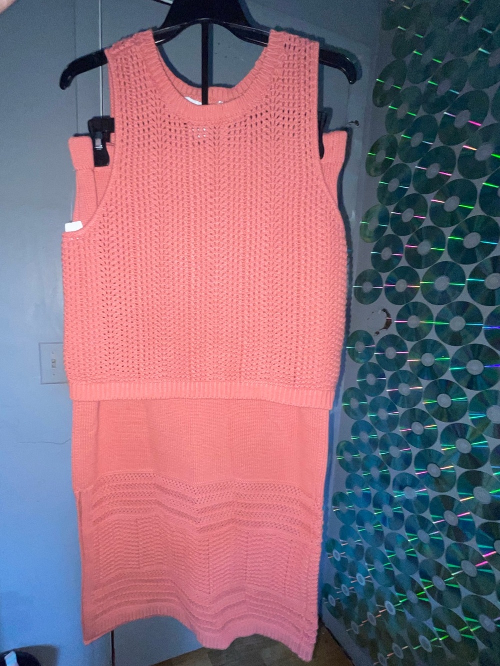 Coral Knit Sleeveless two piece set